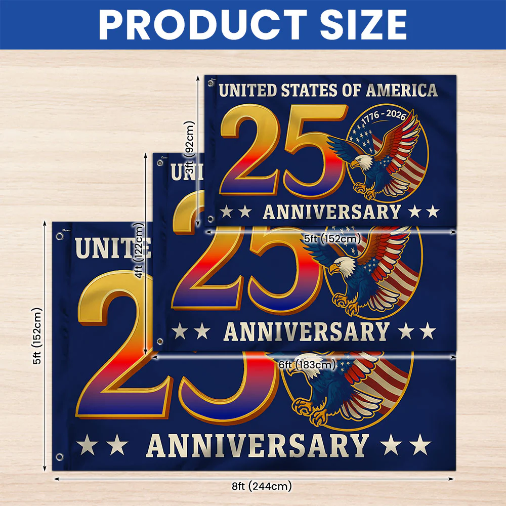 250th Anniversary United States of America Eagle Patriotic Grommet Flag