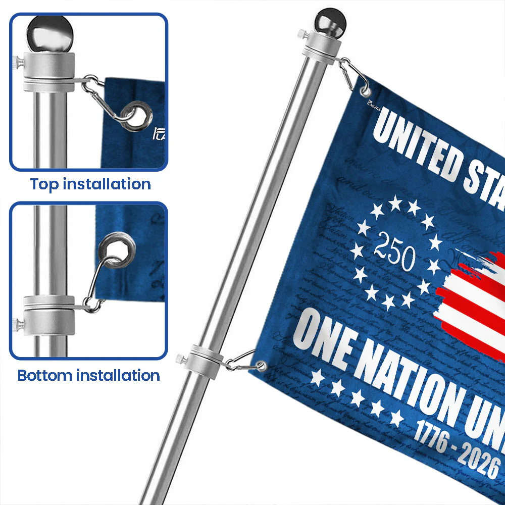 250th of American Flag | One Nation Under God Betsy Ross Grommet Flag