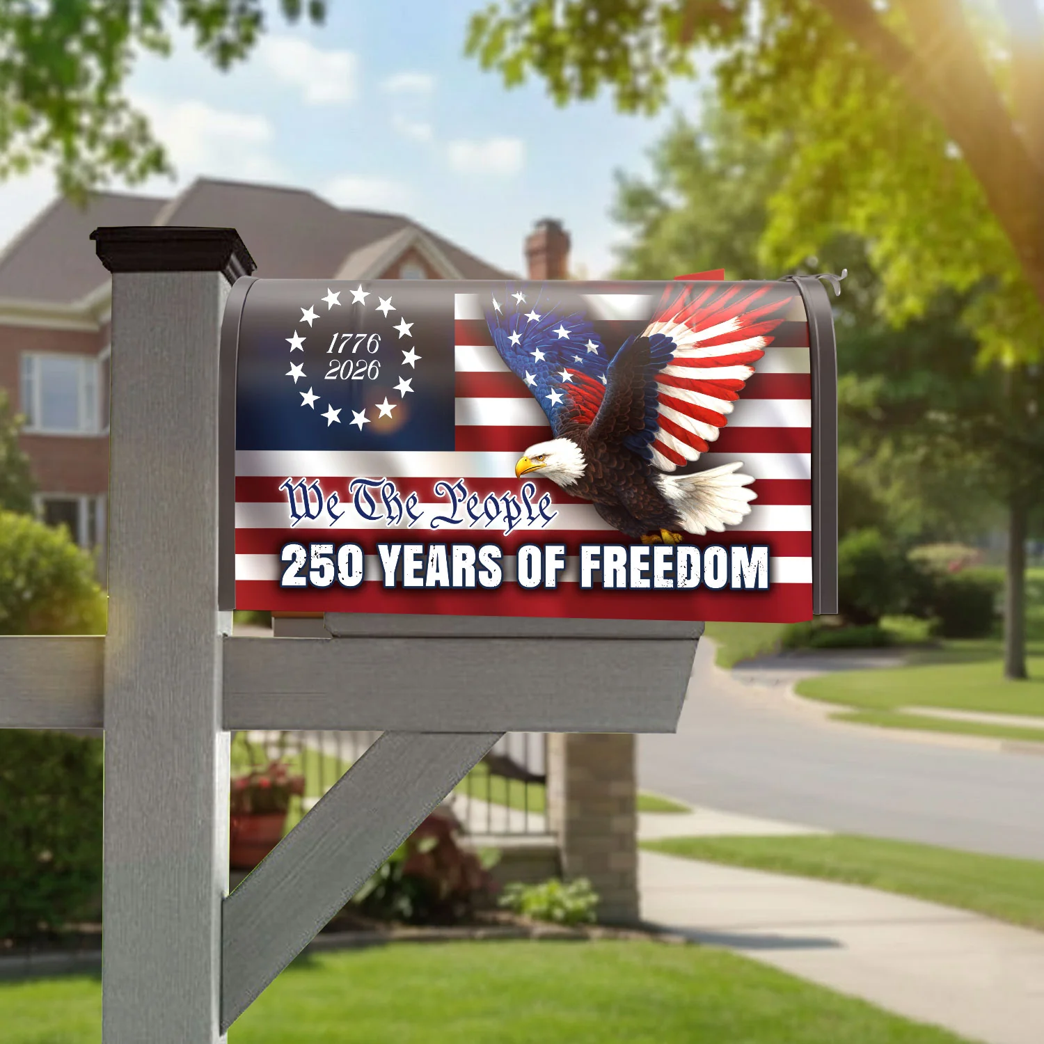 250 Years of Freedom We The People Patriotic Mailbox Cover