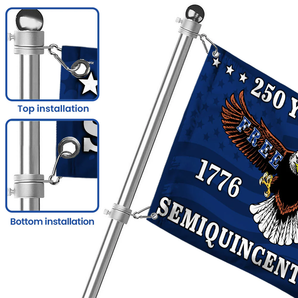 250 Years of Freedom Flag | Patriotic Eagle 4th of July Grommet Flag