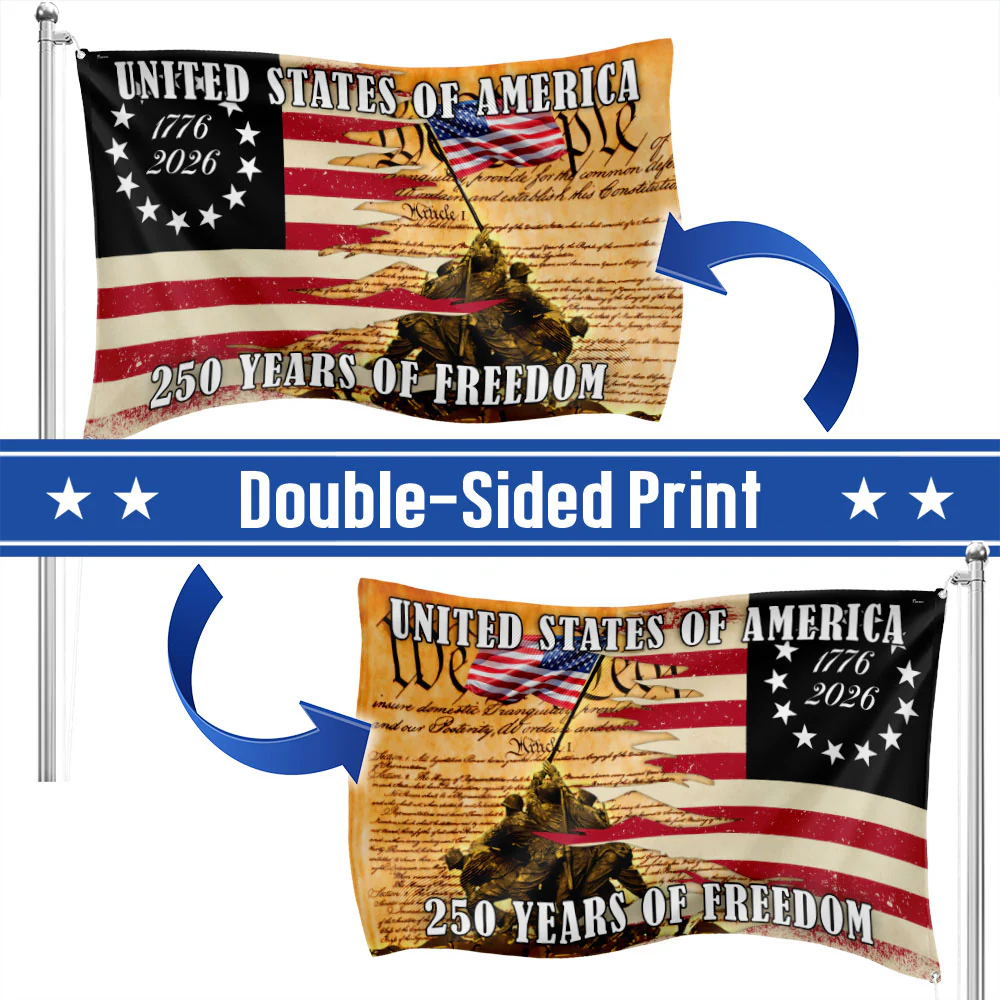 United States of America 250 Years We The People Patriotic Grommet Flag