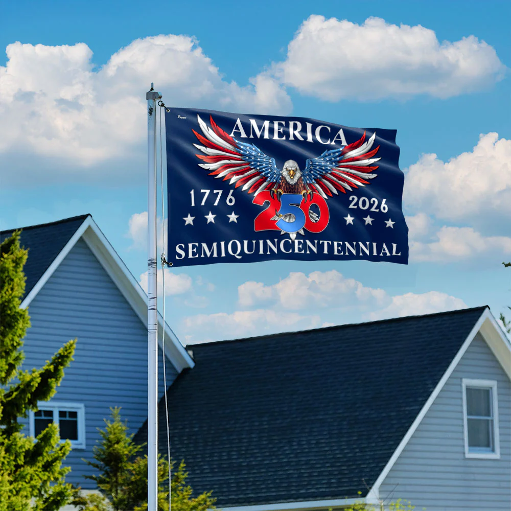 American Flag - America 250th Anniversary Semiquincentennial Eagle Grommet Flag