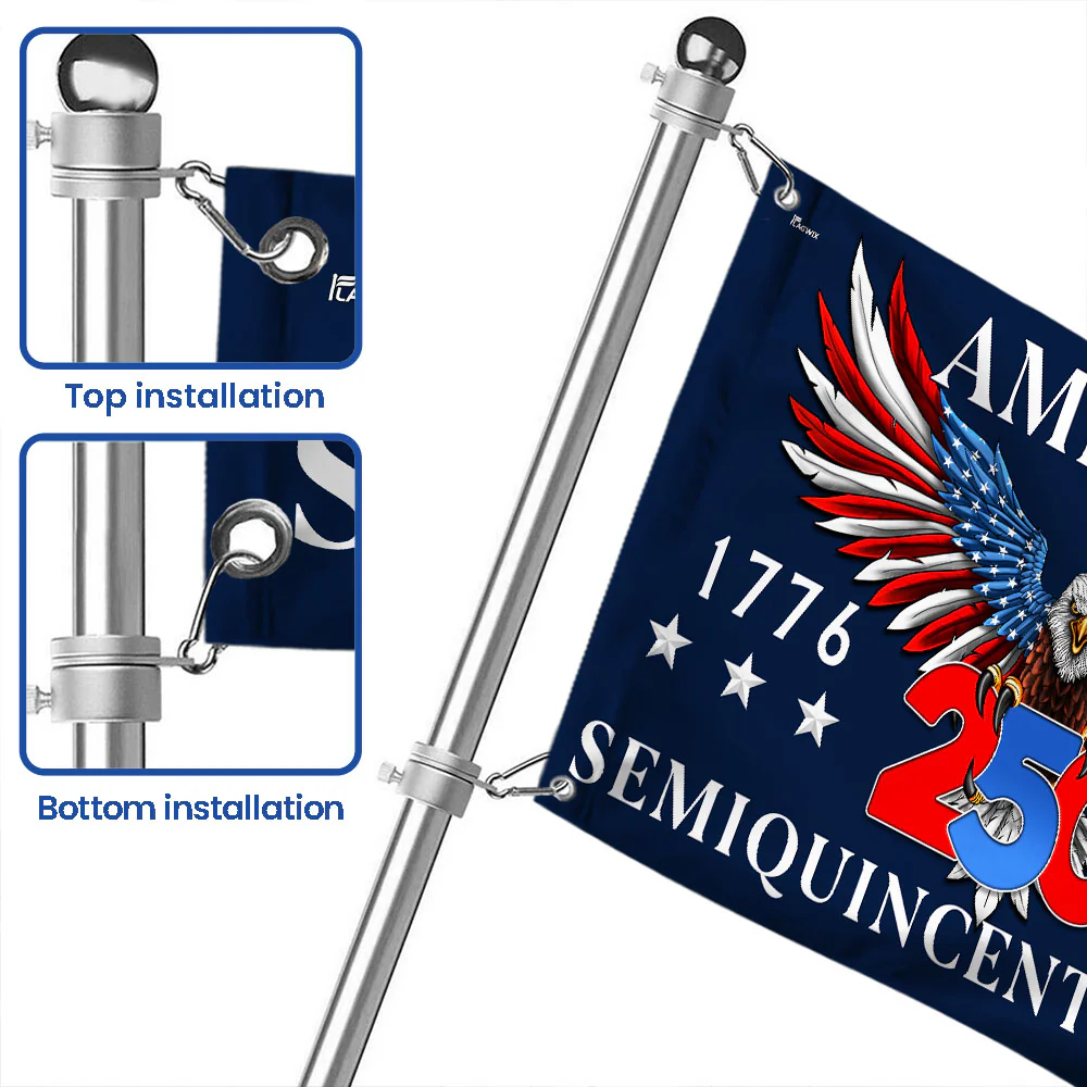 American Flag - America 250th Anniversary Semiquincentennial Eagle Grommet Flag