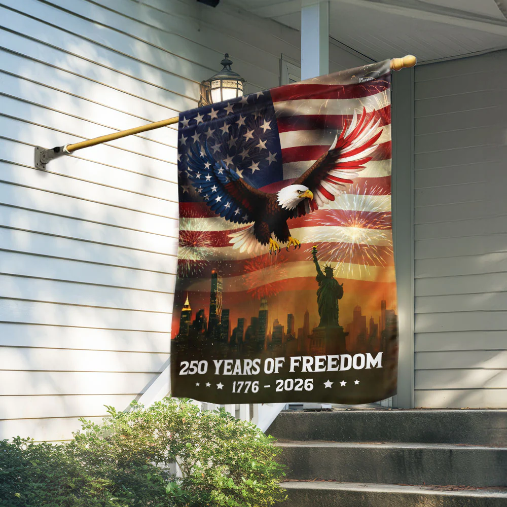 250th Anniversary American Flag | Eagle Statue of Liberty Patriotic Flag