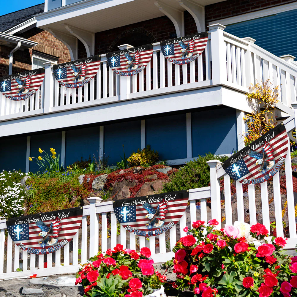 One Nation Under God Flag, 250 Years of Blessing Eagle Fan Flag