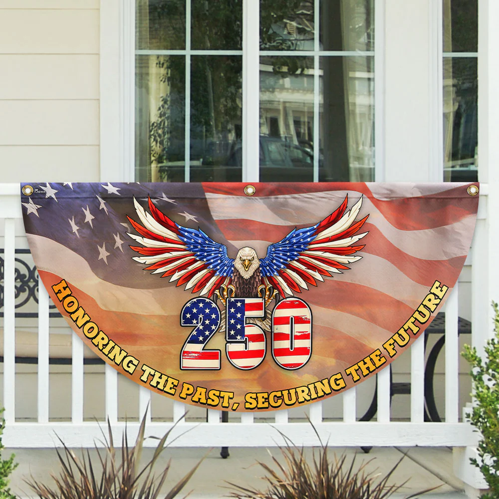 250th Anniversary Flag | Patriotic Bald Eagle for July 4th Fan Flag