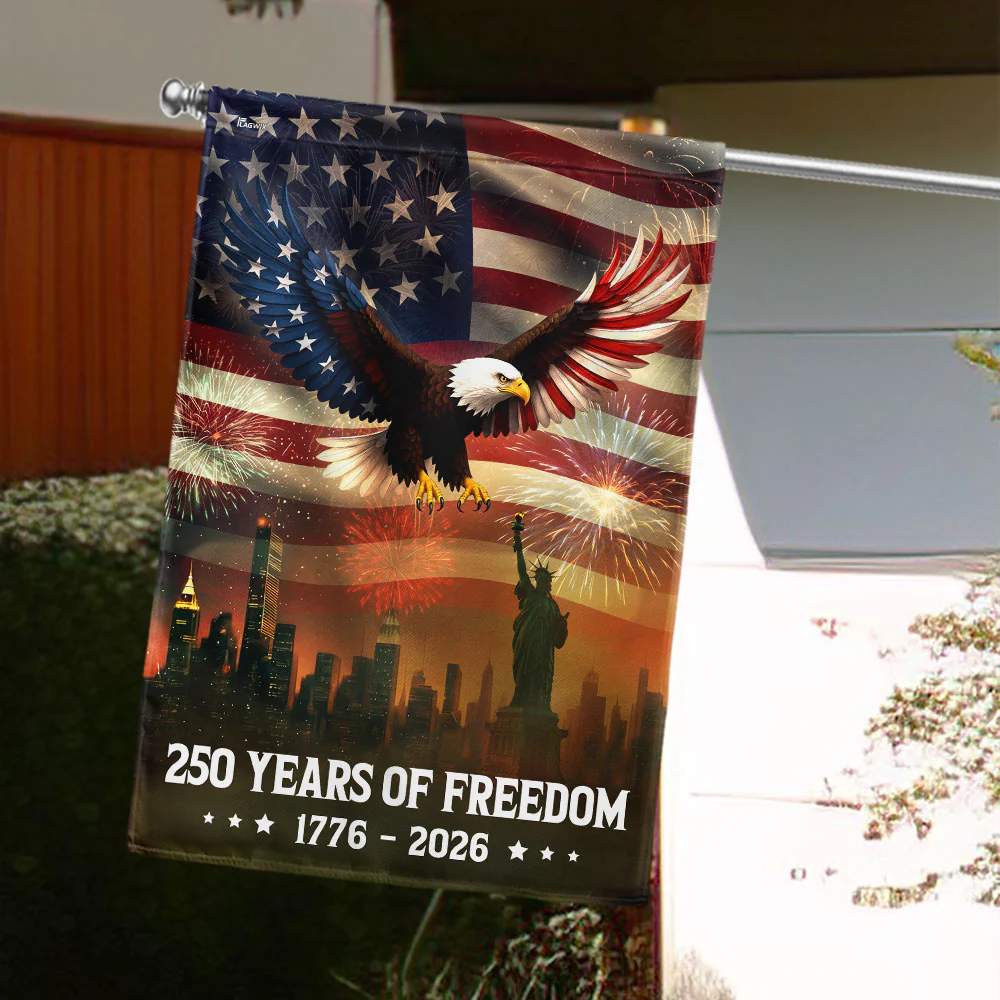 250th Anniversary American Flag | Eagle Statue of Liberty Patriotic Flag