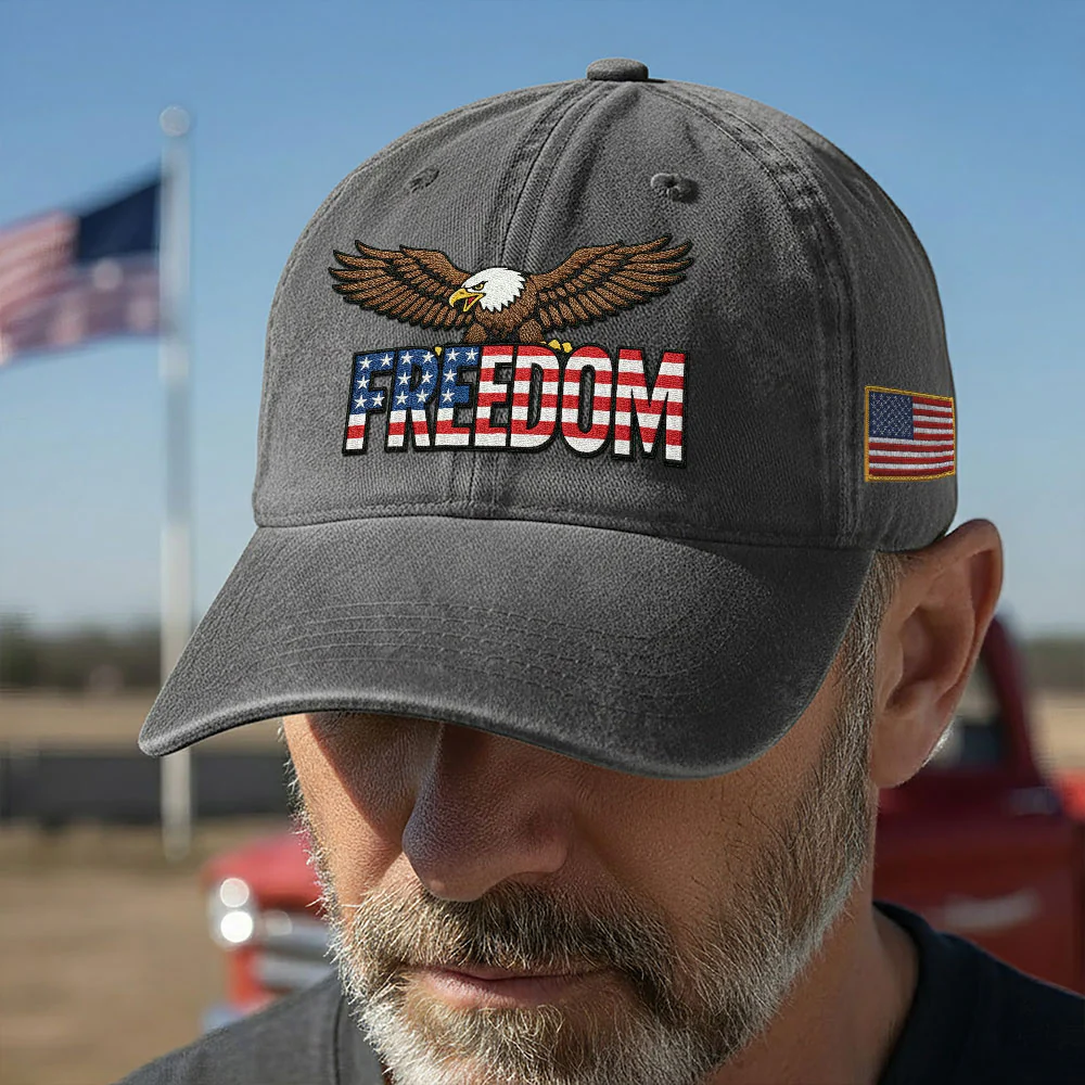 250 Years of Freedom Washed Cap | Patriot Eagle Embroidered Cap