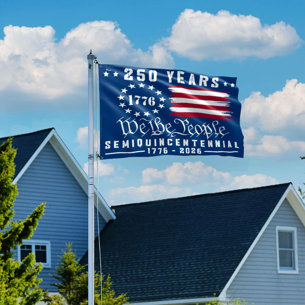 American Flag - America 250th Anniversary We The People Grommet Canvas Flag