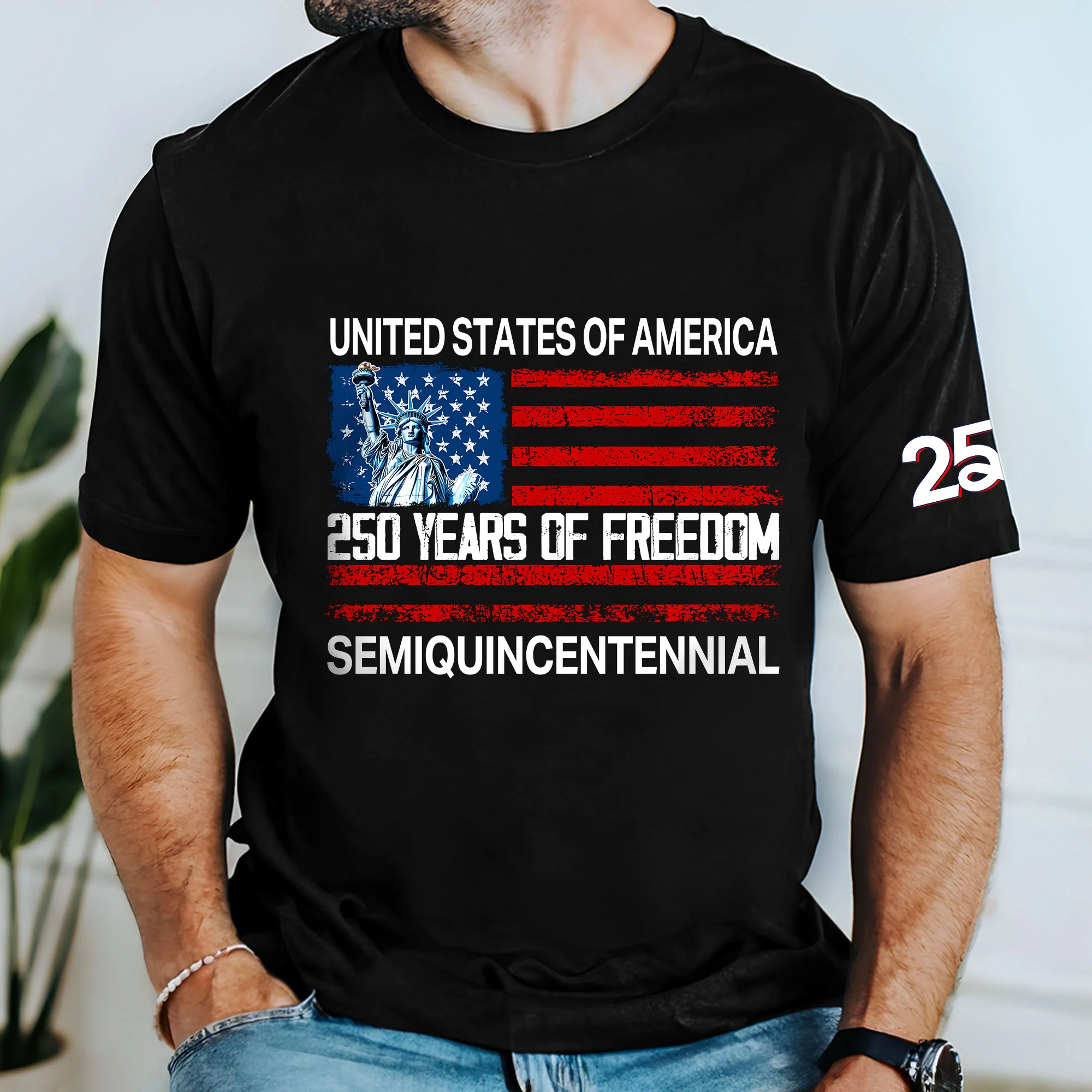 USA 250 Years of Freedom T-Shirt | Semiquincentennial Patriotic Tee