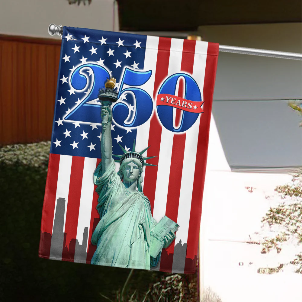 250 Years of America Flag – Red White Blue Patriotic Yard Flag for July 4th Celebration
