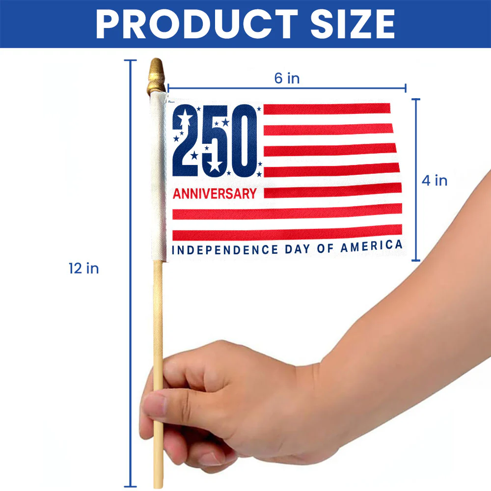250th Anniversary Independence Day of America Handheld Flag