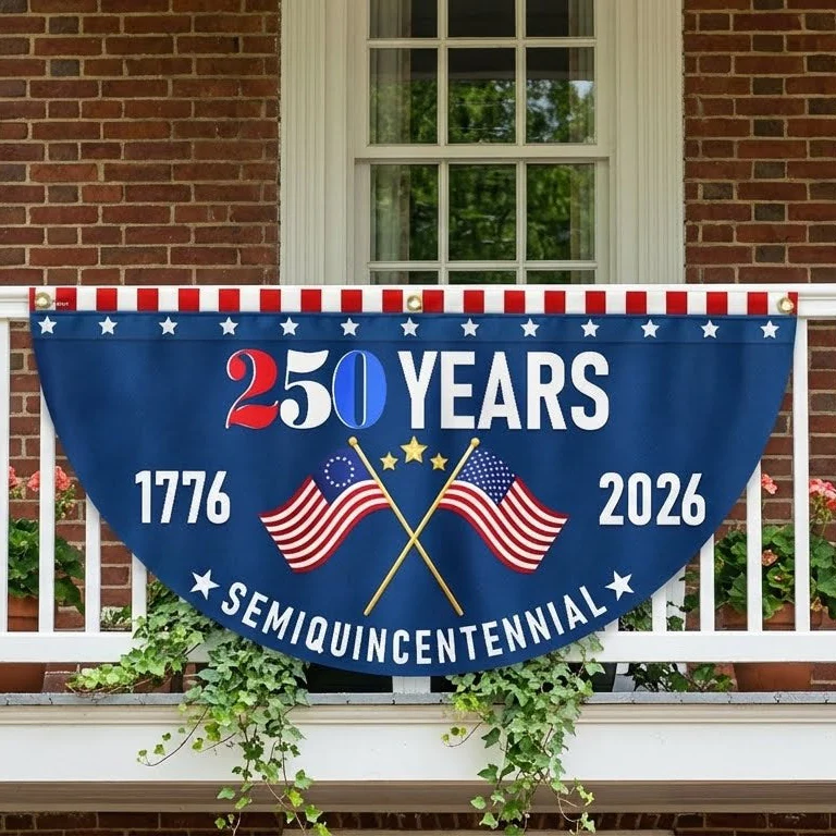 American Flag - America 250th Anniversary Non-Pleated Fan Flag
