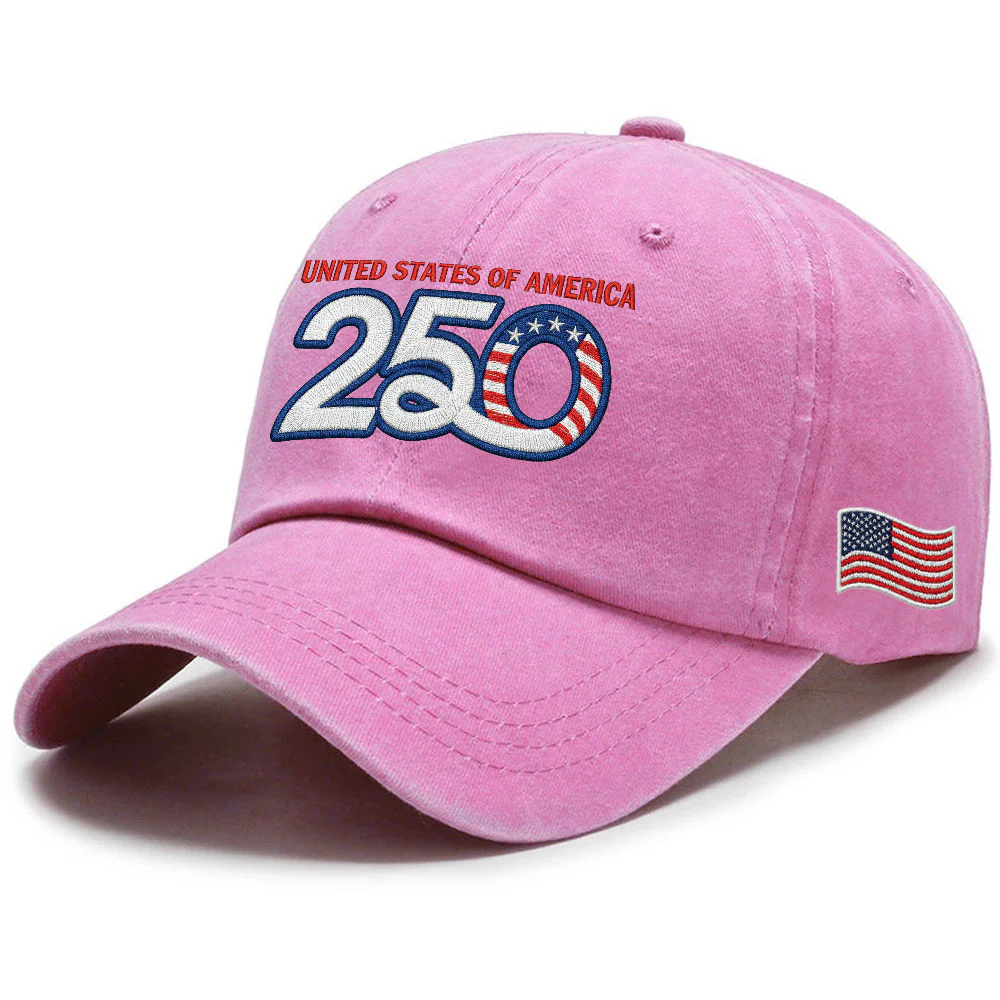 America Vintage Washed Cap, 250th Anniversary Eagle Embroidered Cap