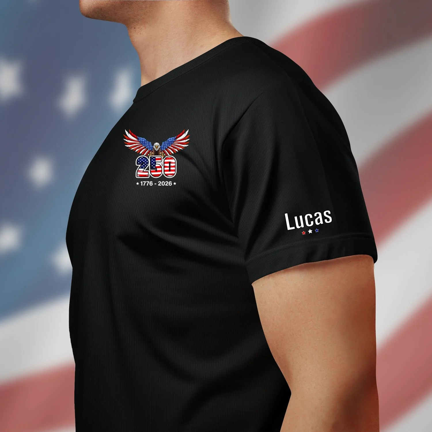 250 Years of Freedom Personalized T-Shirt | Bald Eagle Patriotic Tee