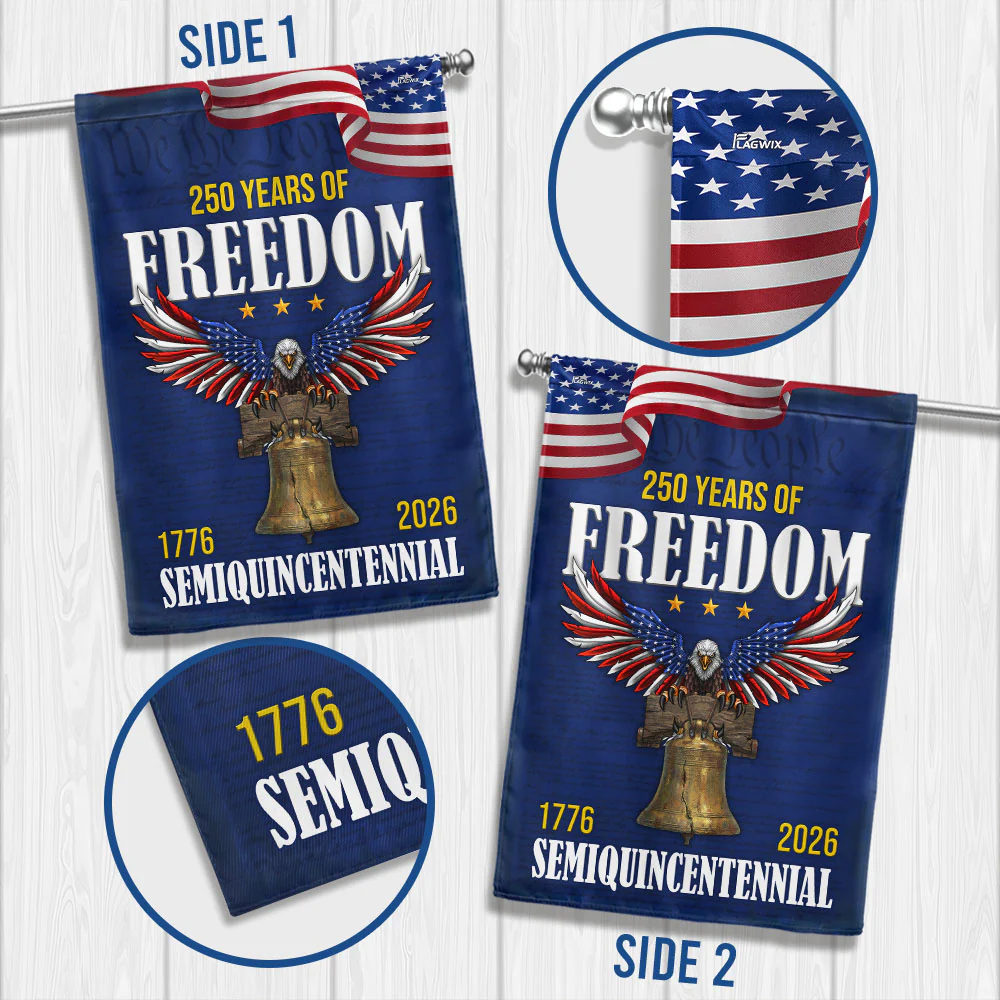 250 Years of Freedom Flag, 1776 2026 Eagle with Liberty Bell US Flag