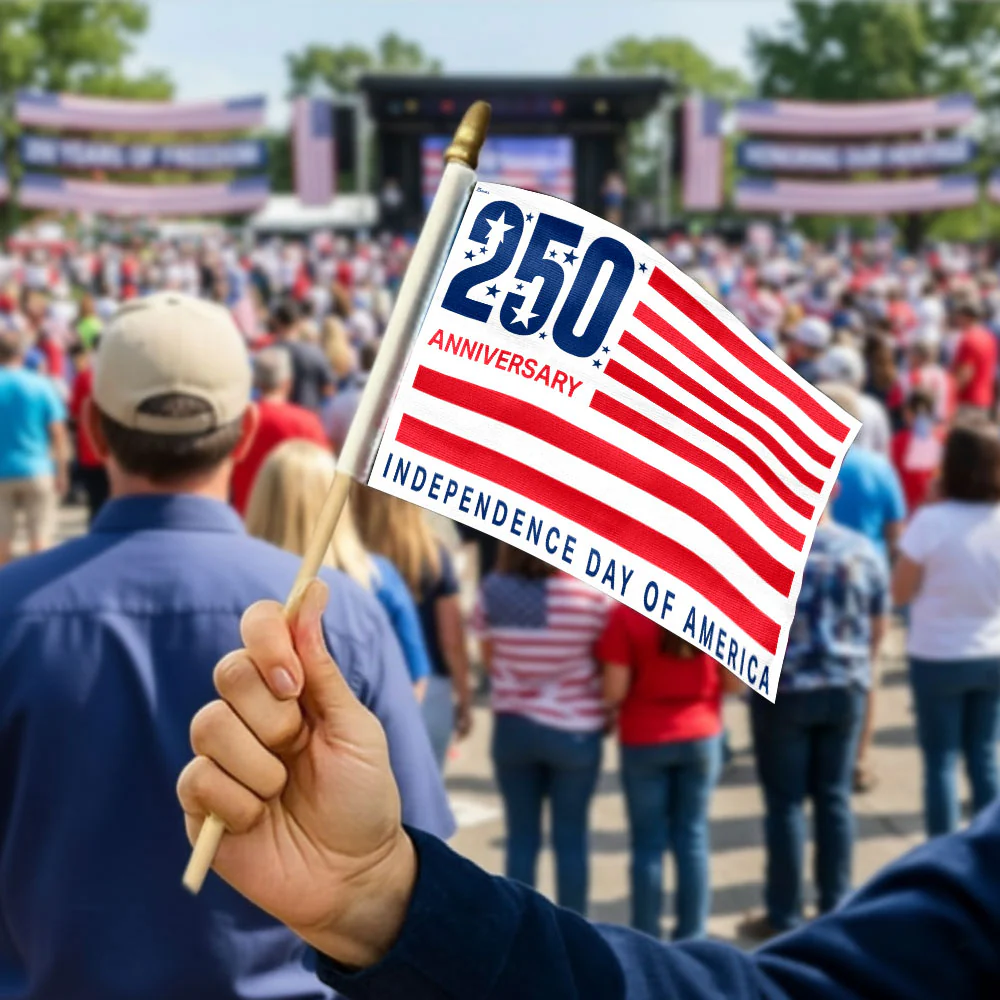 250th Anniversary Independence Day of America Handheld Flag