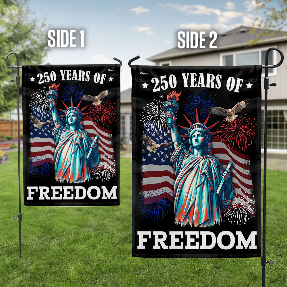250 Years of Freedom American Flag - Patriotic Independence Day Banner