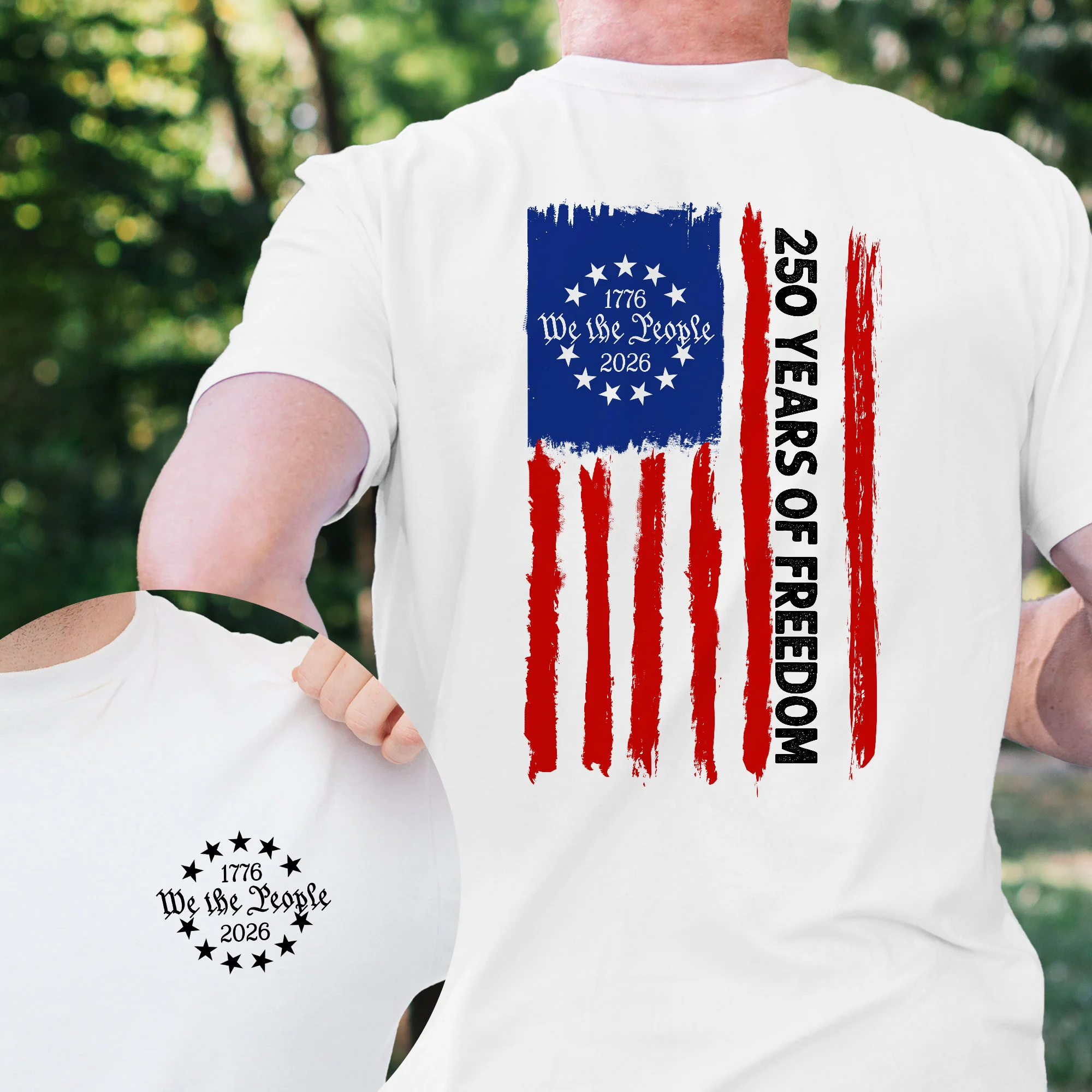 We the People T-Shirt, 250 Years of Freedom Betsy Ross Flag Shirt