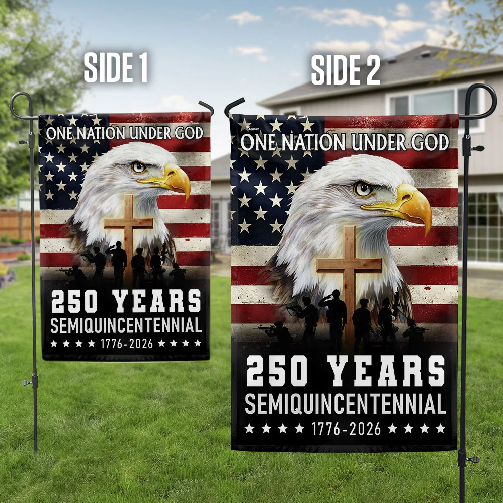 One Nation Under God 1776 2026 Semiquincentennial 250 Years American Flag