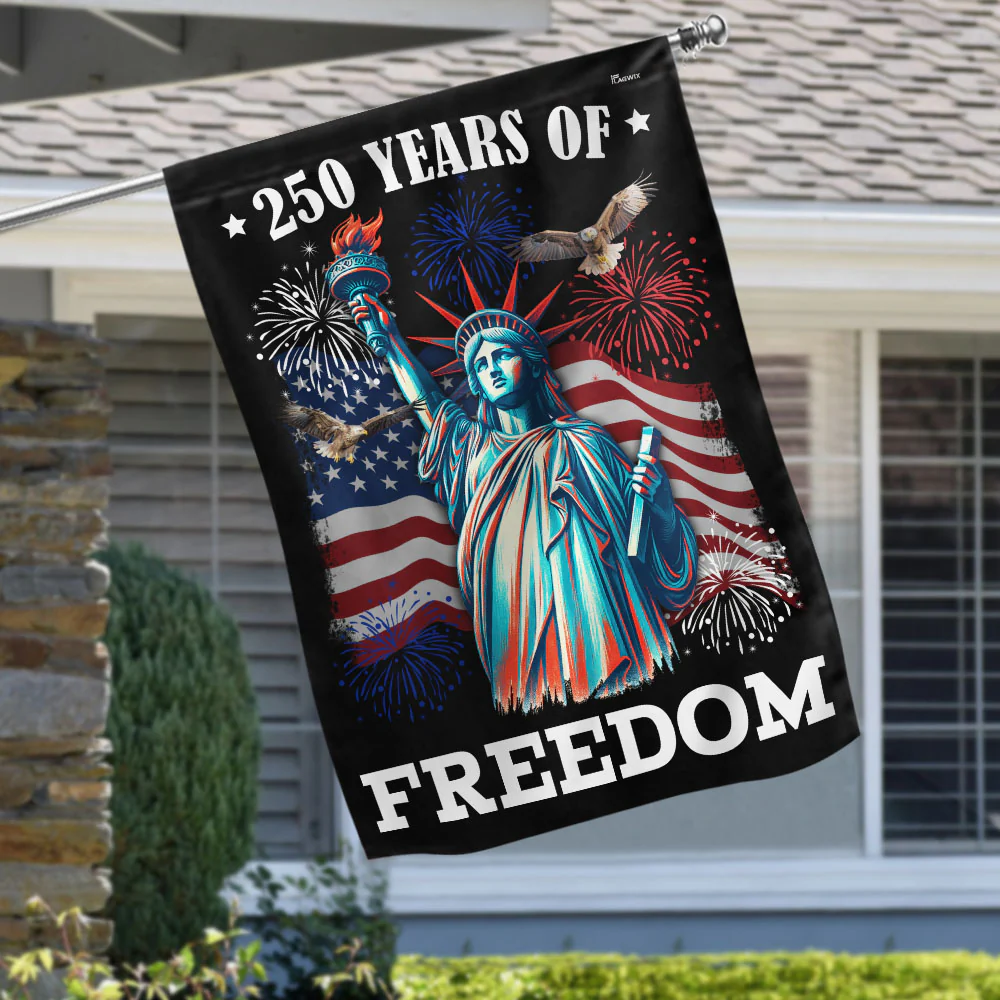250 Years of Freedom American Flag - Patriotic Independence Day Banner