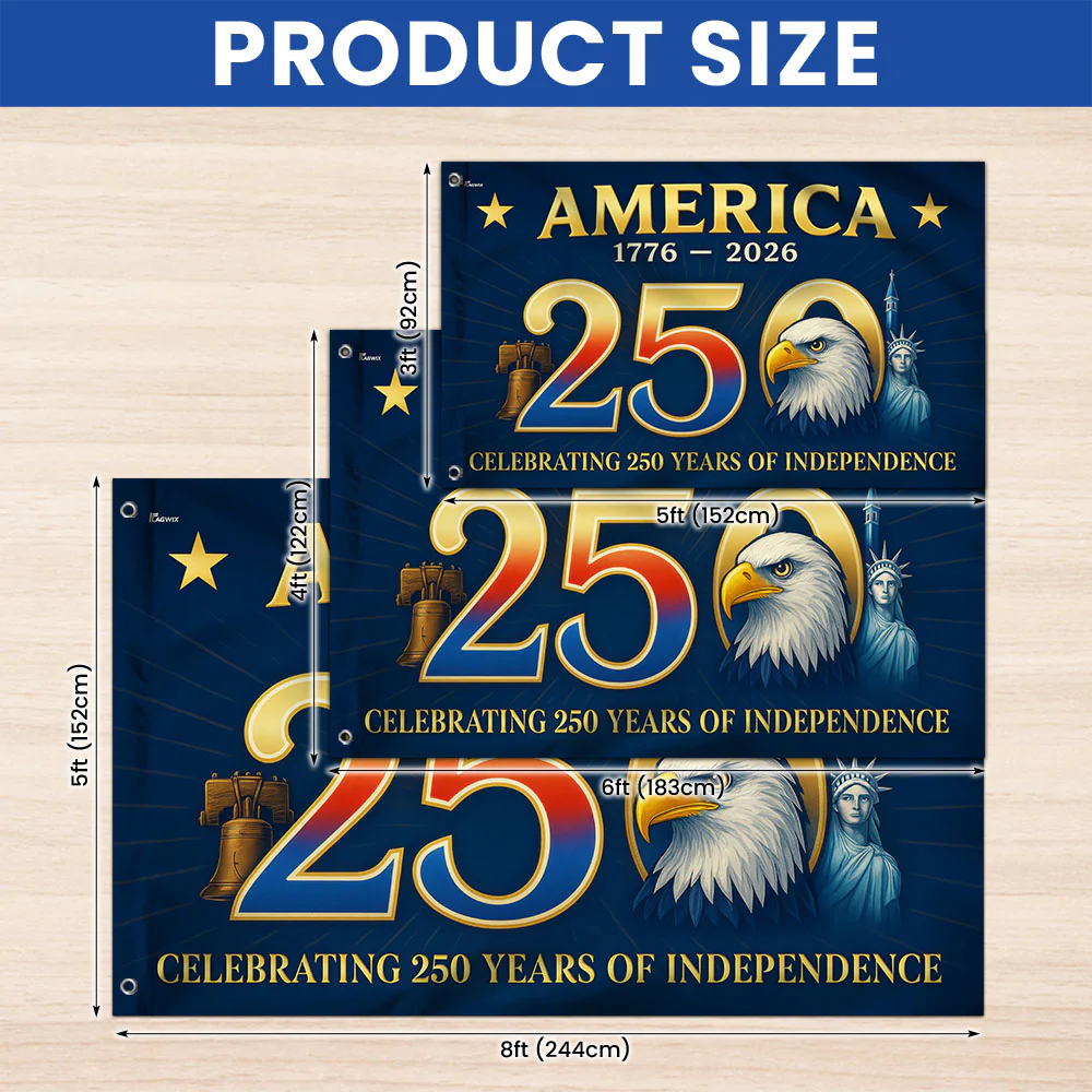 American Flag - America 250th Anniversary Grommet Flag for Patriotic Decor