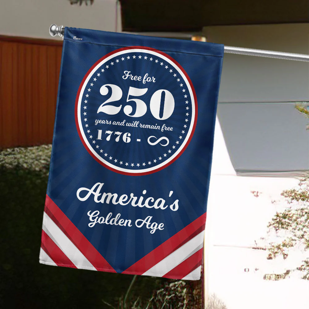 American Flag - America 250th Anniversary Golden Age Canvas Flag