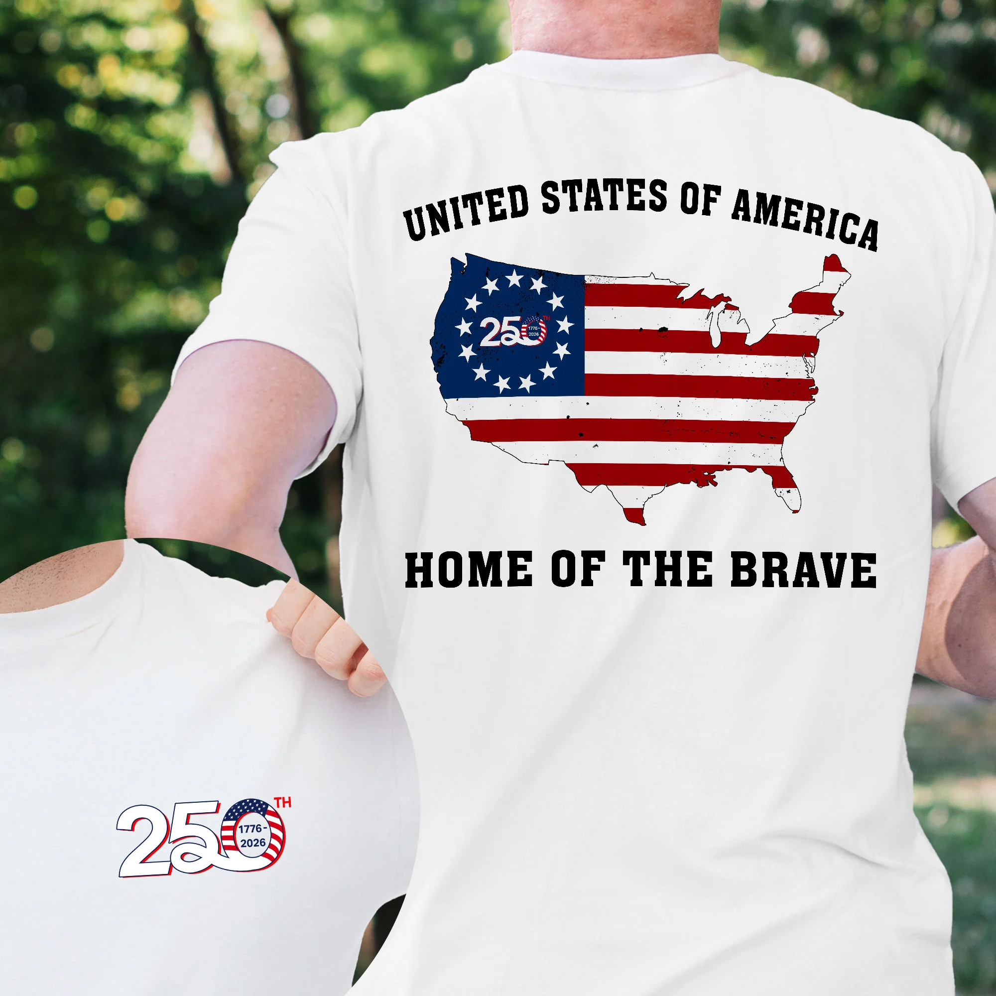 250th Anniversary 1776 2026 United States of America Patriotic T-shirt