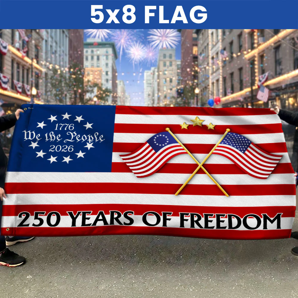 250 Years of Freedom Flag, 250th Anniversary Semiquincentennial US Flag