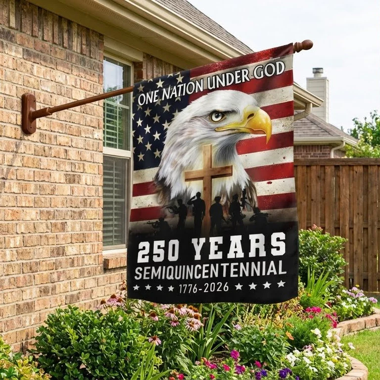 One Nation Under God 1776 2026 Semiquincentennial 250 Years American Flag