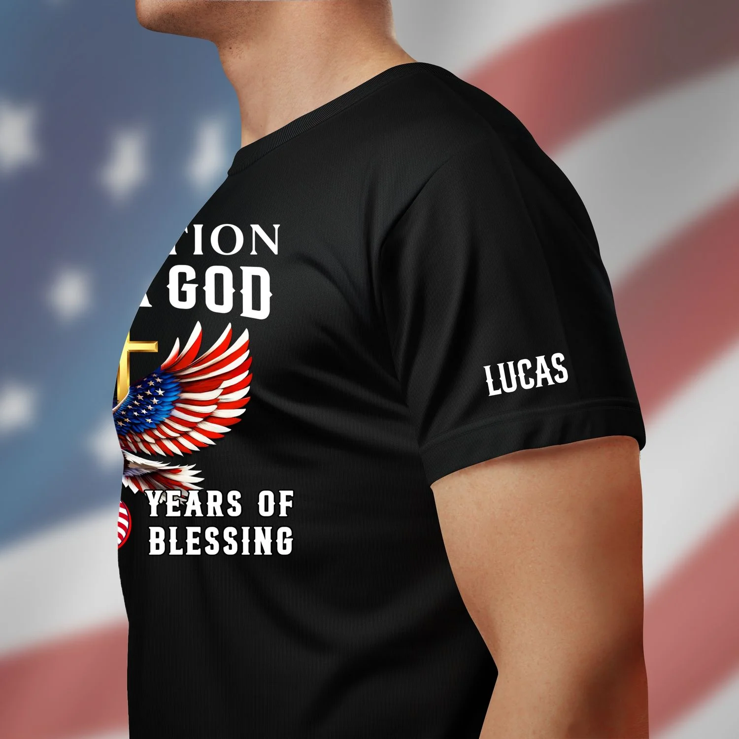 250 Years of Blessing Personalized T-shirt | One Nation Under God Shirt