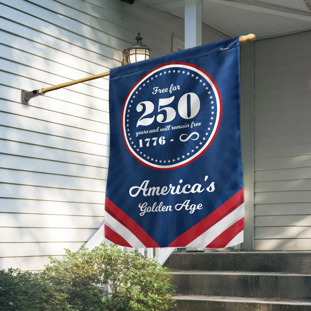 American Flag - America 250th Anniversary Golden Age Canvas Flag