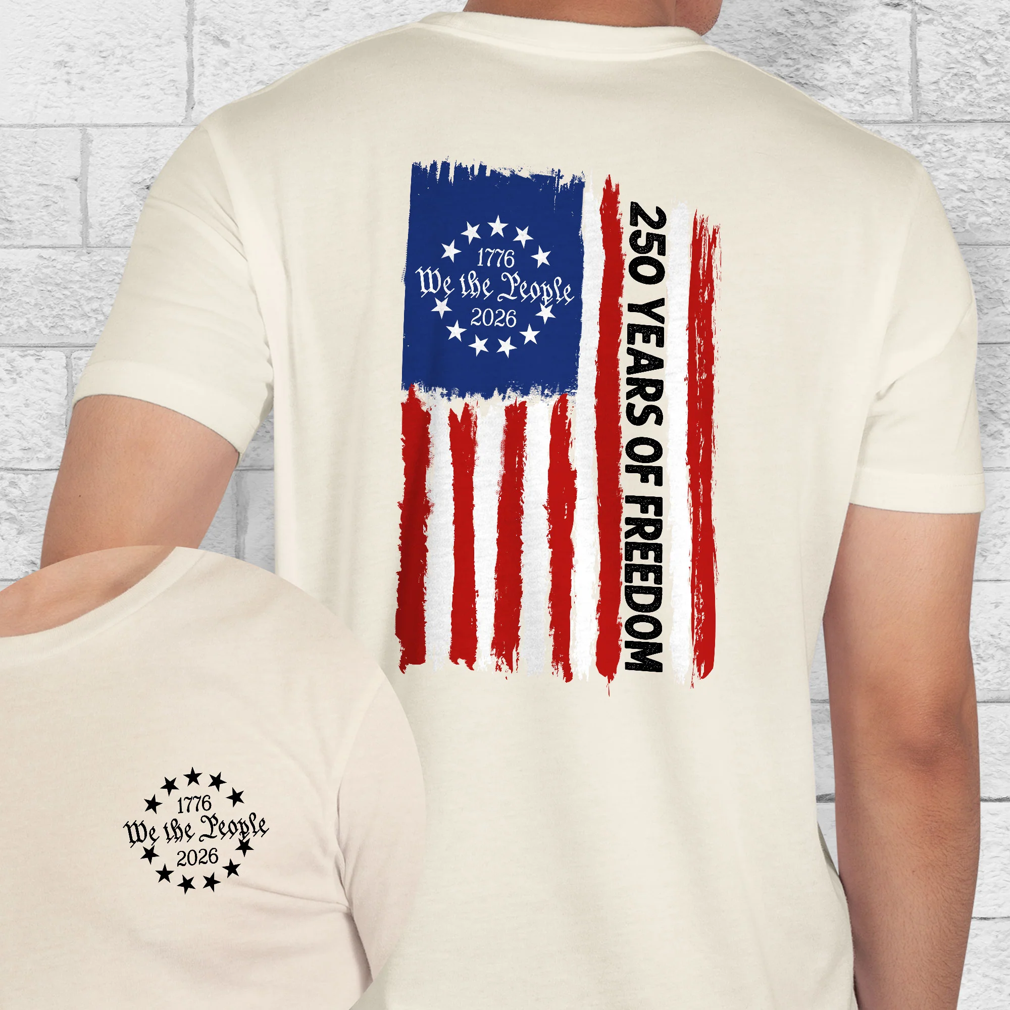 We the People T-Shirt, 250 Years of Freedom Betsy Ross Flag Shirt