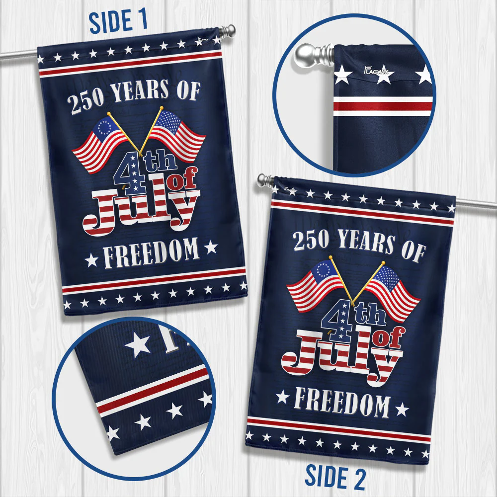250 Years of Freedom Flag, 1776 2026 Betsy Ross 4th of July US Flag