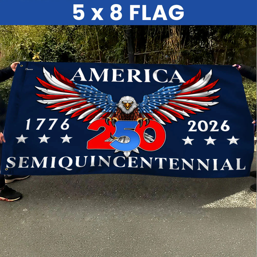 American Flag - America 250th Anniversary Semiquincentennial Eagle Grommet Flag