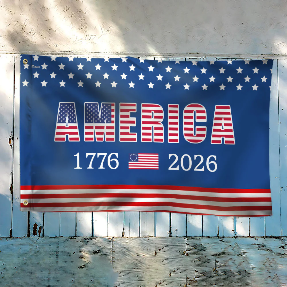 250th Anniversary Grommet Flag - 4th of July 2026 Decorative Flag