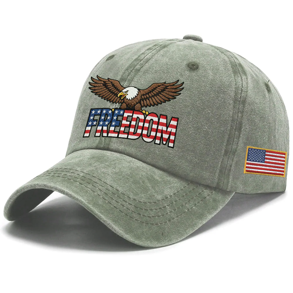 250 Years of Freedom Washed Cap | Patriot Eagle Embroidered Cap