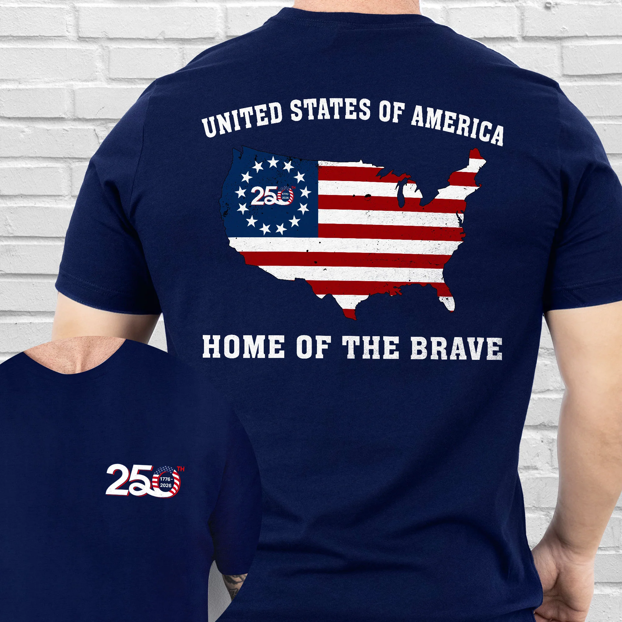 250th Anniversary 1776 2026 United States of America Patriotic T-shirt
