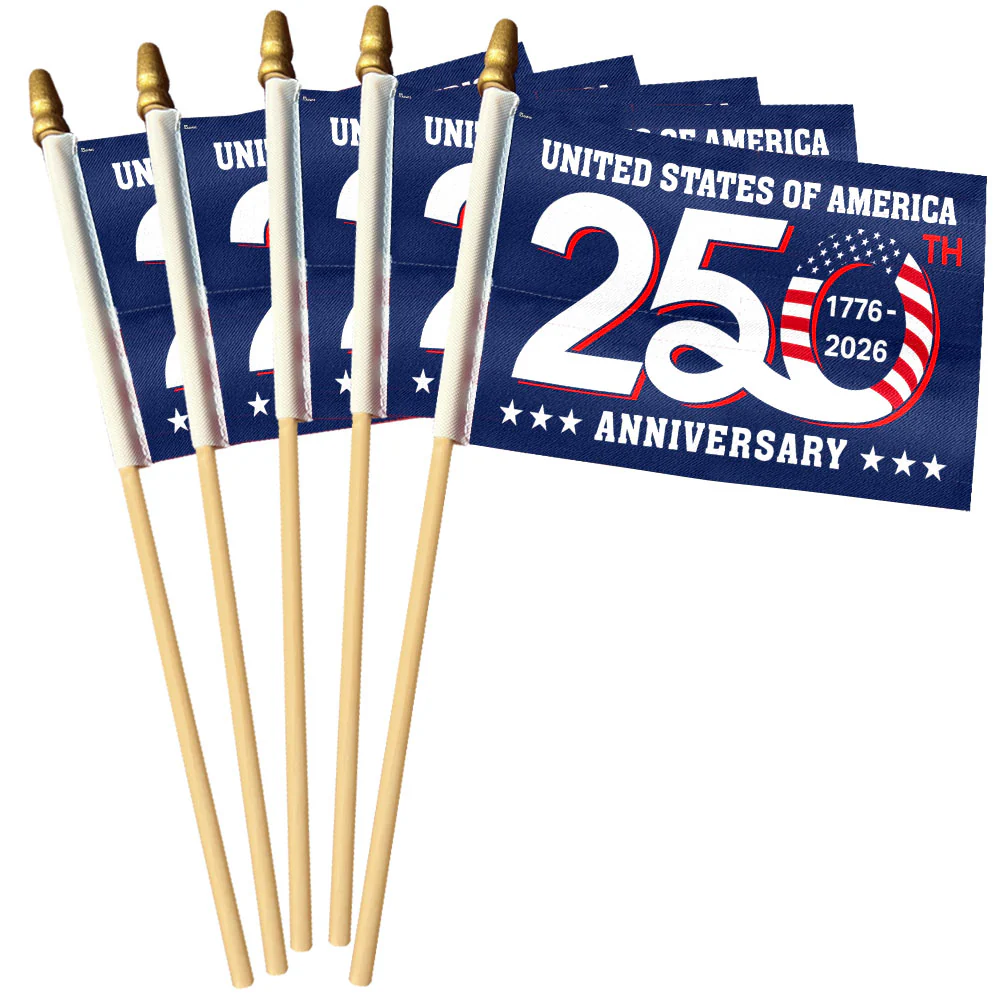 250th Anniversary 1776 2026 United States of America Handheld Flag