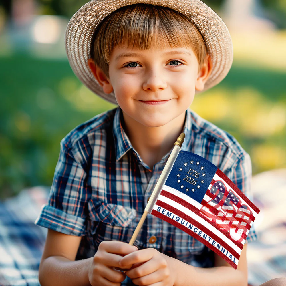 250th Anniversary United States Handheld Flag, Semiquincentennial Flag