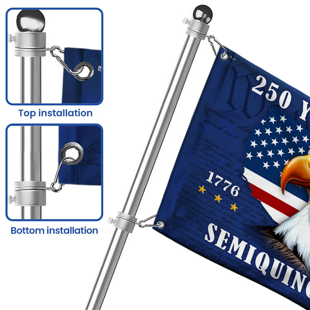 250 Years of America Flag, 1776 2026 Patriotic Eagle Grommet Flag