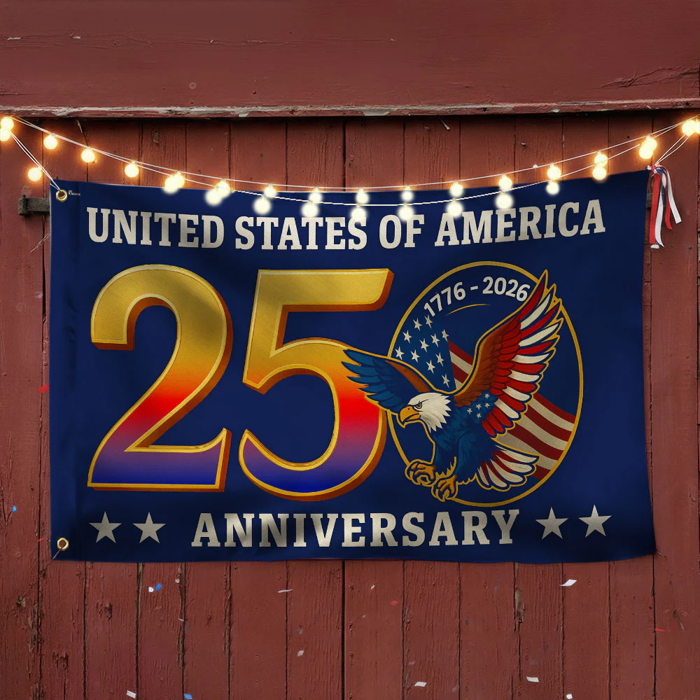 250th Anniversary United States of America Eagle Patriotic Grommet Flag