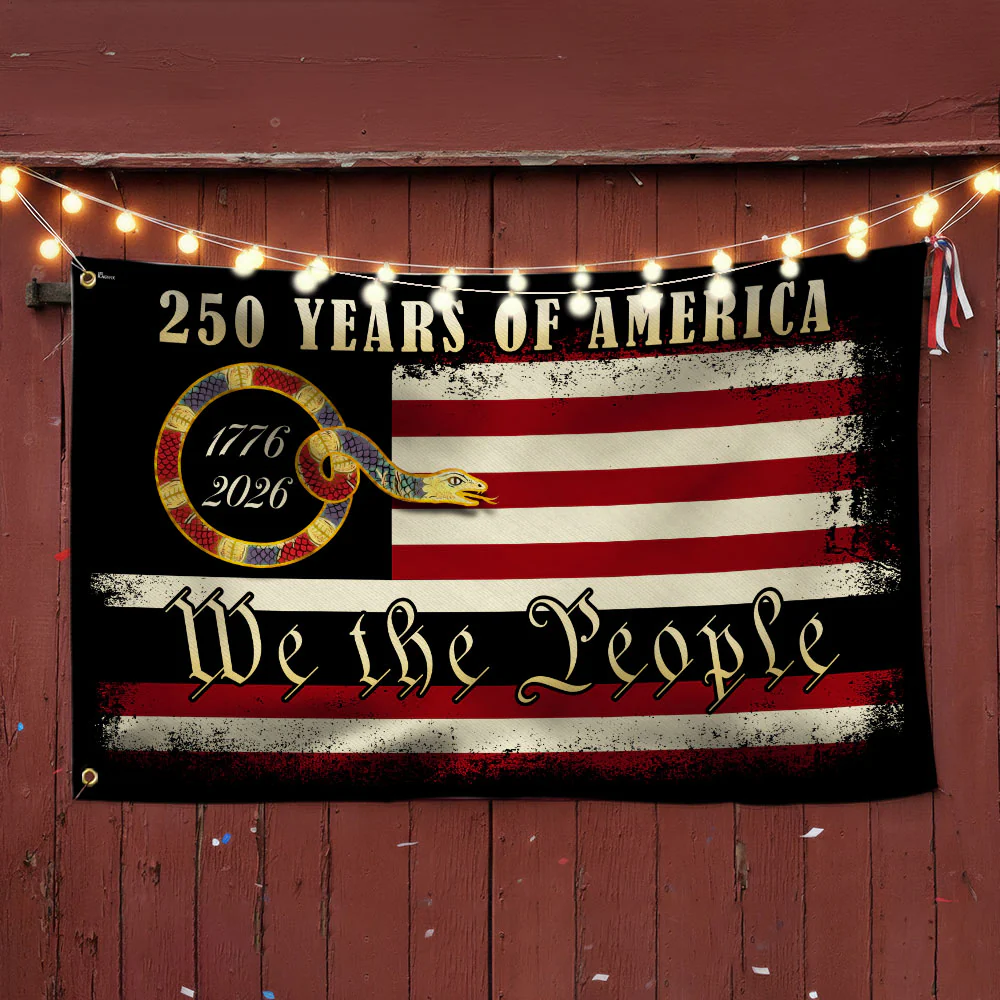 250 Years We The People Flag, 1776 American Patriotic Grommet Flag