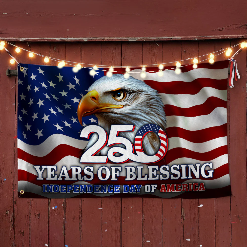250 Years of Blessing Flag, Eagle Independence Day of America US Flag