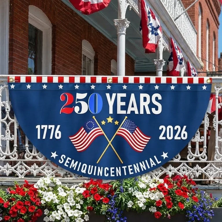 American Flag - America 250th Anniversary Non-Pleated Fan Flag