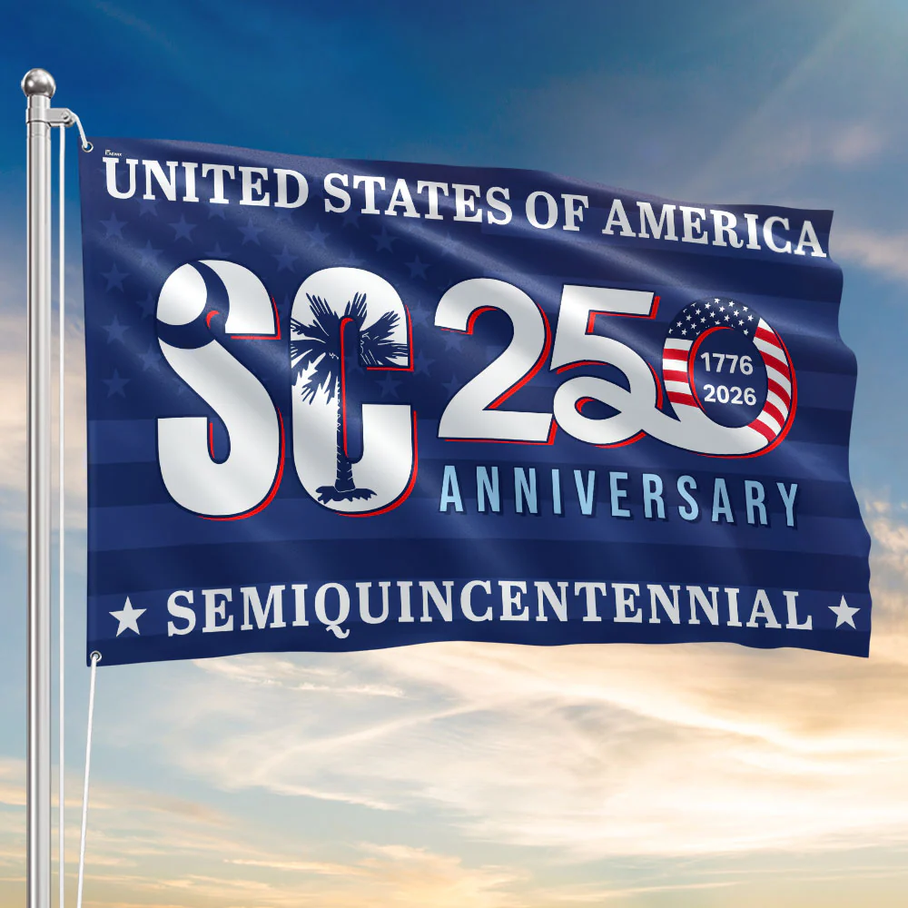 SC 250th Anniversary Flag | USA Semiquincentennial Patriotic Grommet Flag