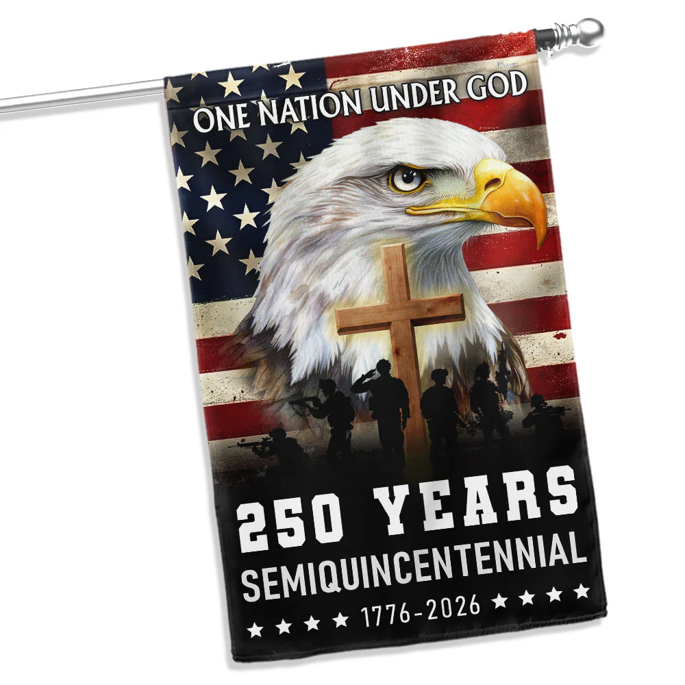 One Nation Under God 1776 2026 Semiquincentennial 250 Years American Flag