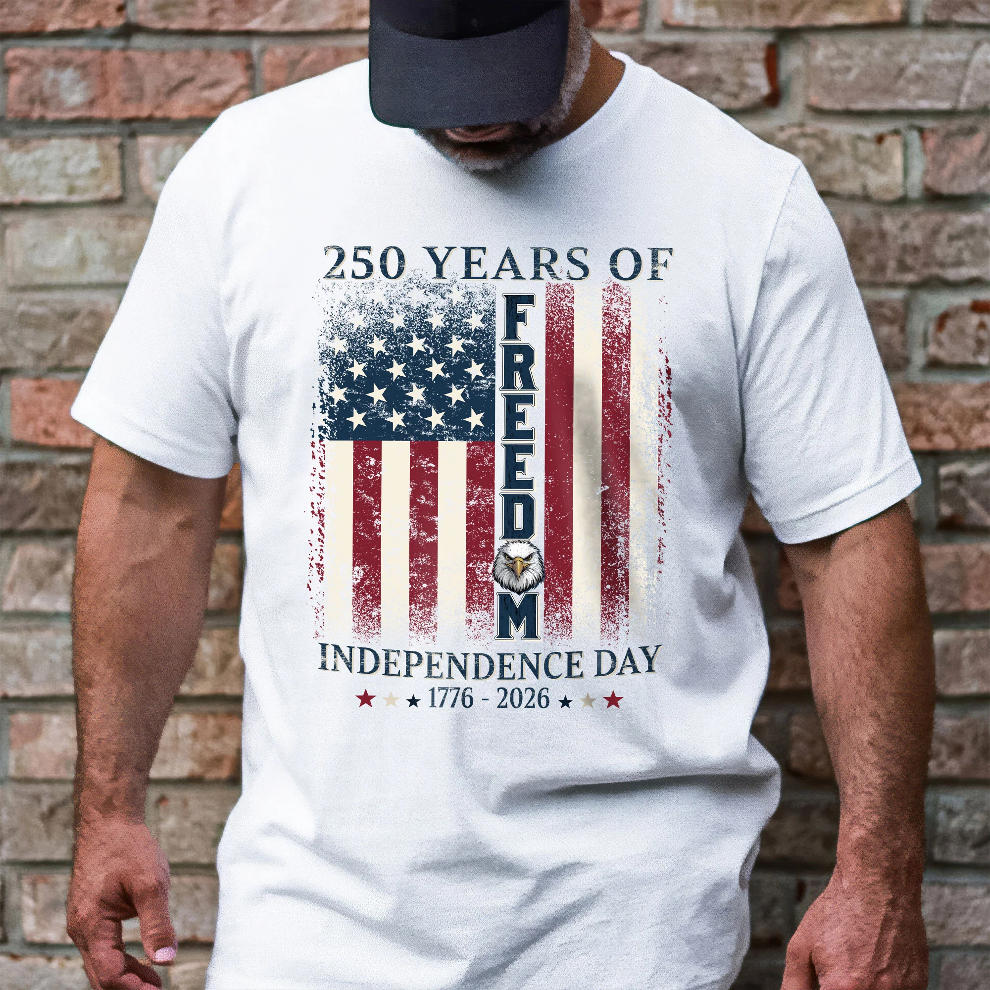250 Years of Freedom 1776-2026 Independence Day Patriotic T-Shirt