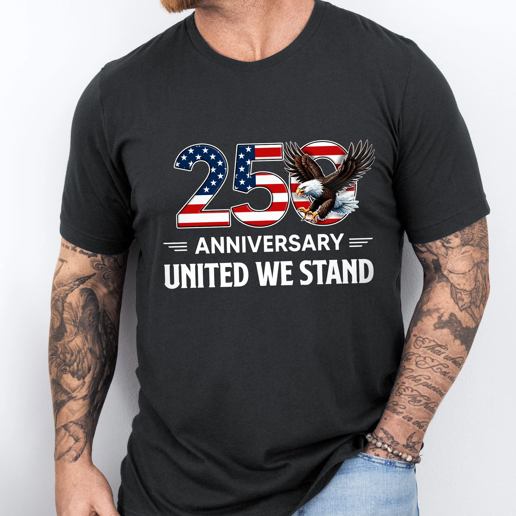 United We Stand T-shirt, 250th Anniversary Semiquincentennial Eagle Shirt