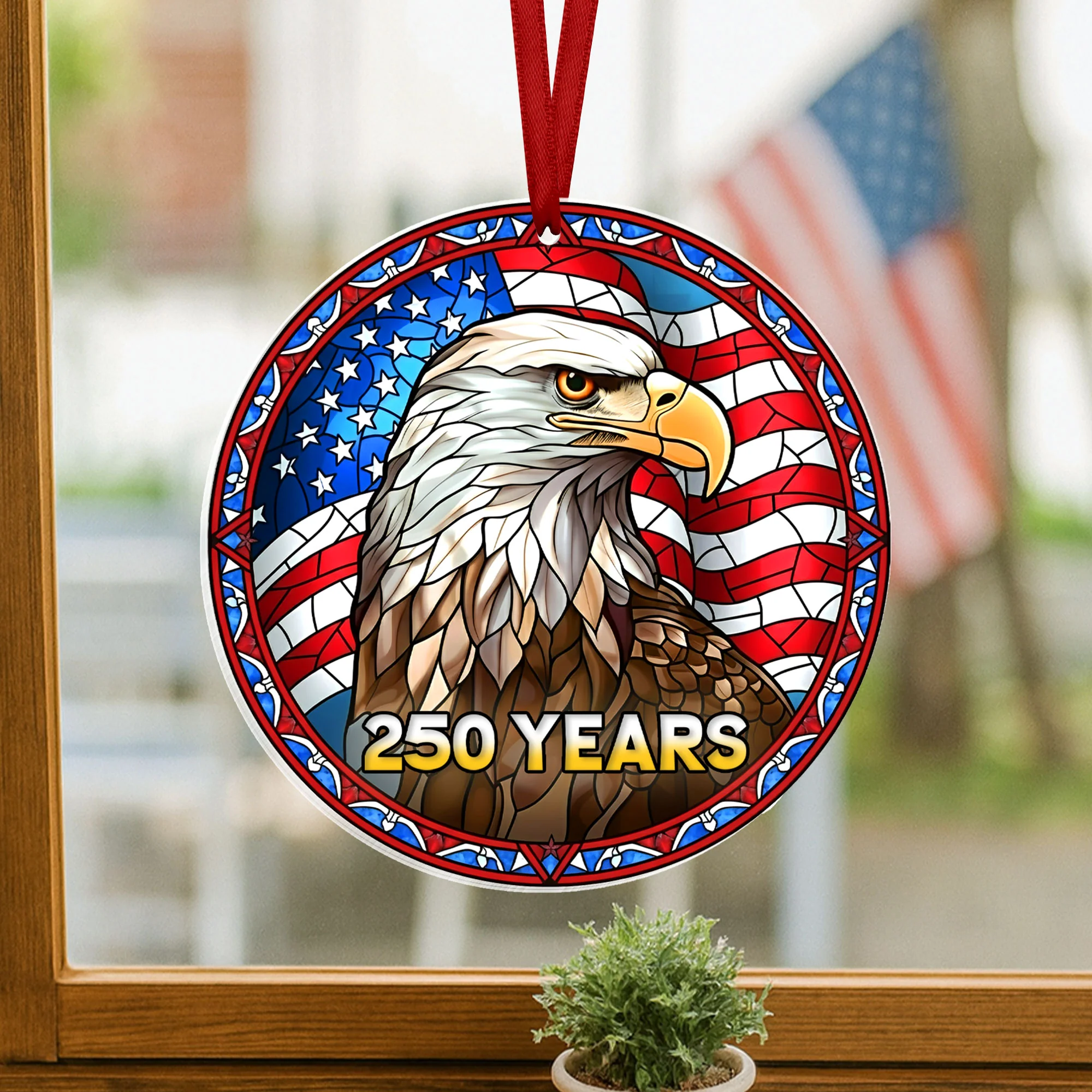 250 Years of America Patriotic Ornament | Eagle Independence Decor